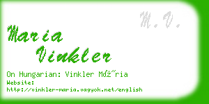 maria vinkler business card